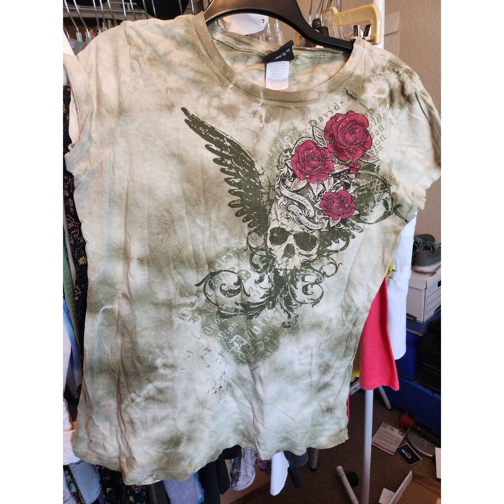 Y2K Harley Davidson Graphic T-shirt Size L